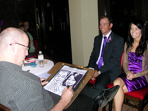 party caricature for weddings, wedding reception, Phoenix, Scottsdale, Sedona, Flagstaff, Arizona