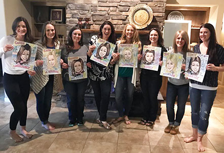 Sweet 16 Party Caricature by Bill Wylie