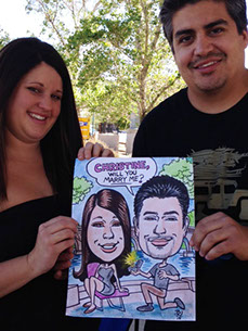 Sweet 16 Party Caricature by Bill Wylie